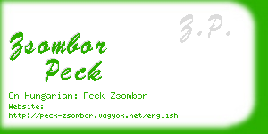 zsombor peck business card